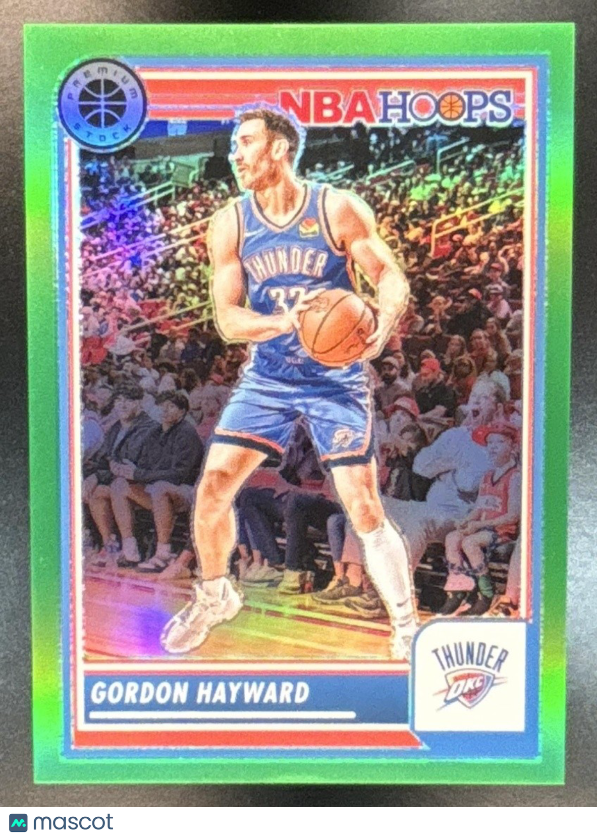 2023-24 Hoops Premium Stock Gordon Hayward Neon Green 5/5 Oklahoma City Thunder
