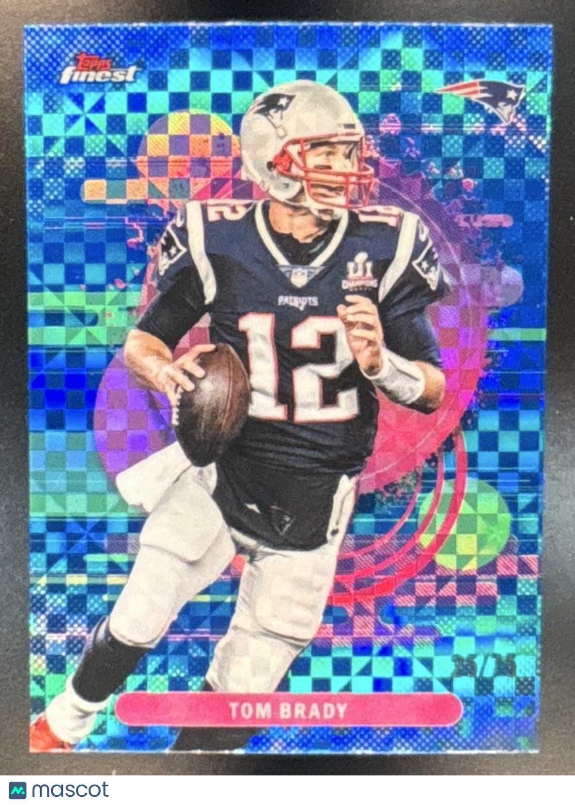 2025 Topps Finest Tom Brady Blue X-Fractor /75 #197 New England Patriots