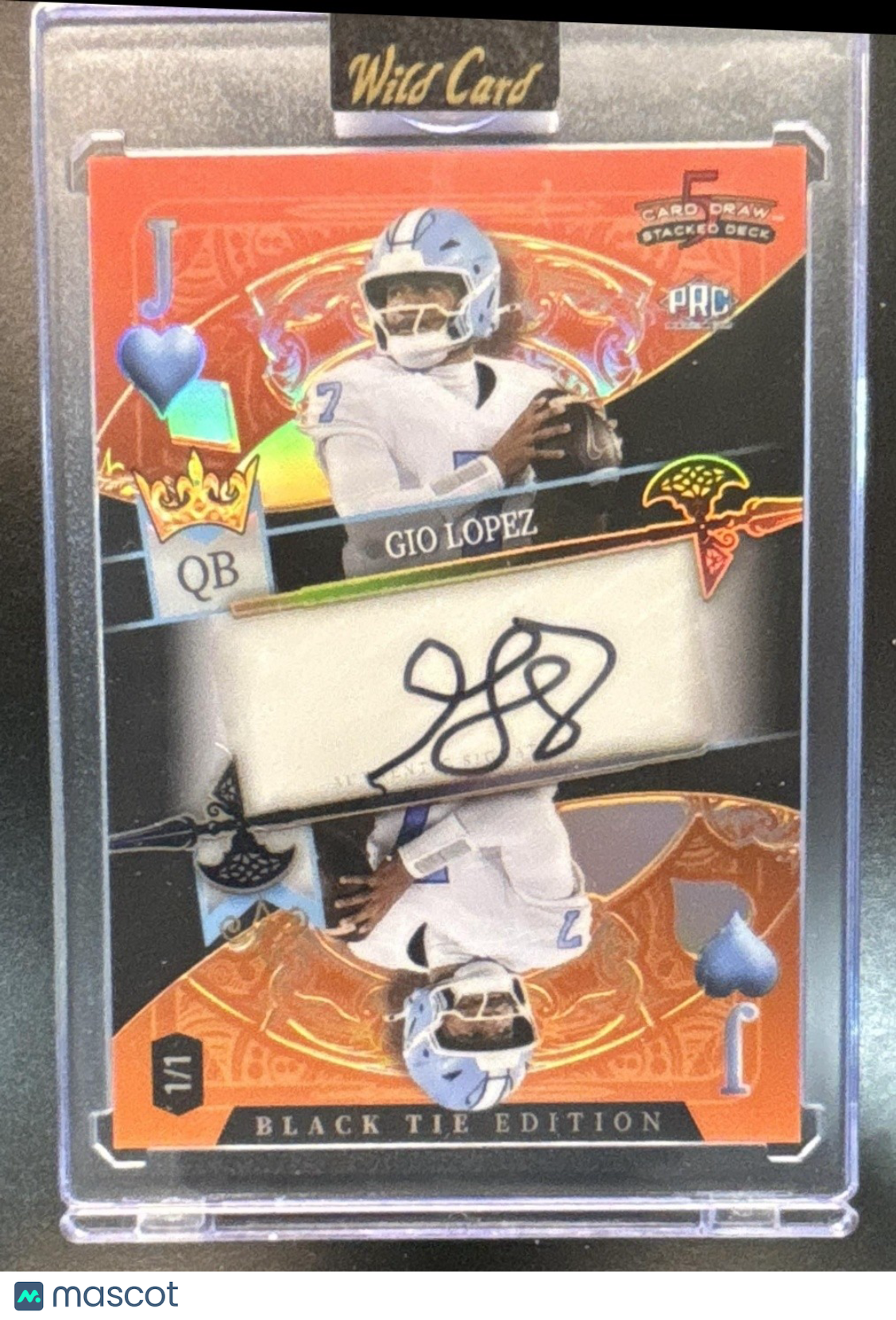 2026 Wild Card 5 Card Draw Stacked Deck Black Tie Edition Gio Lopez Auto 1/1