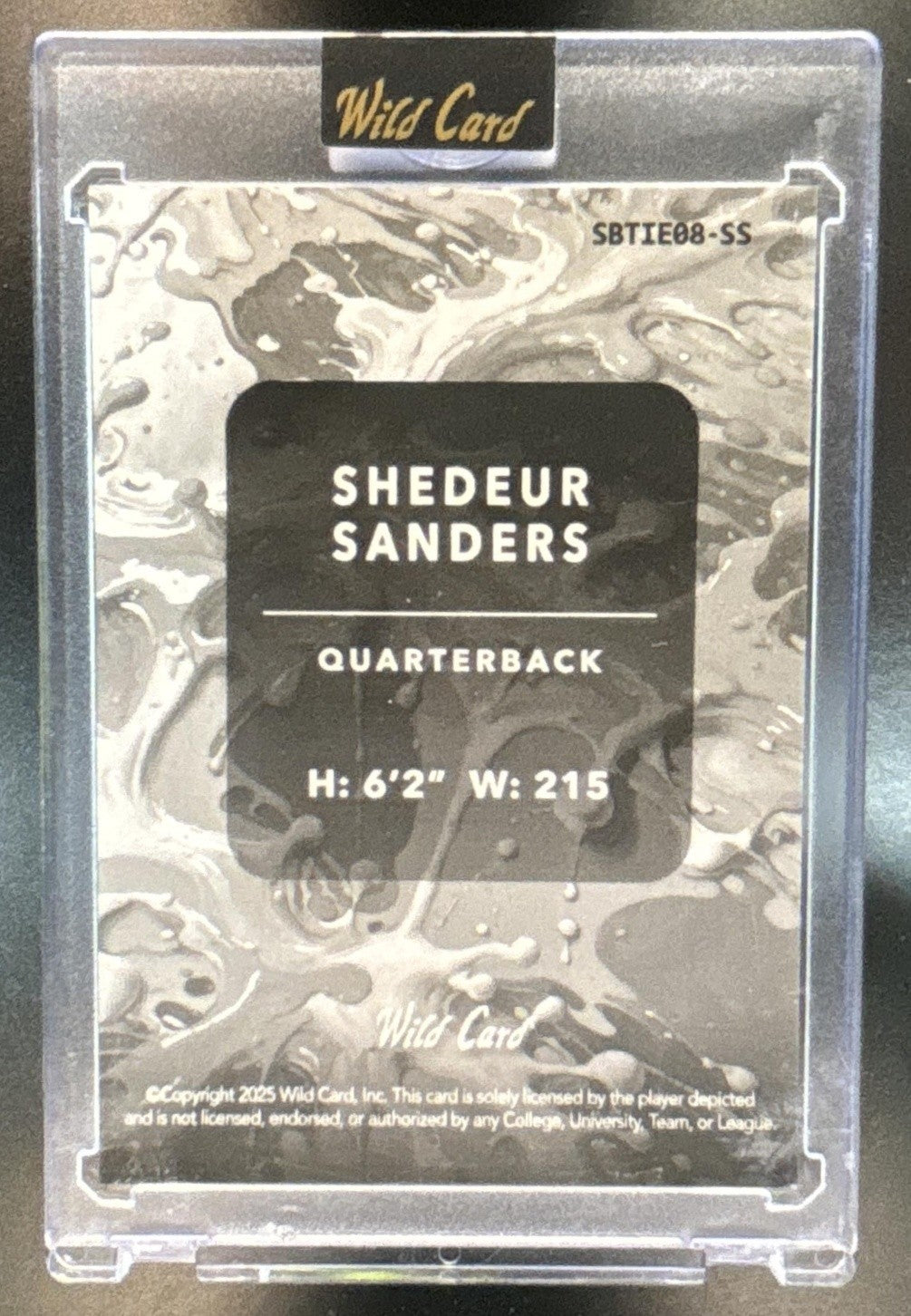 2025 Wild Card Splat 1/1 Shedeur Sanders