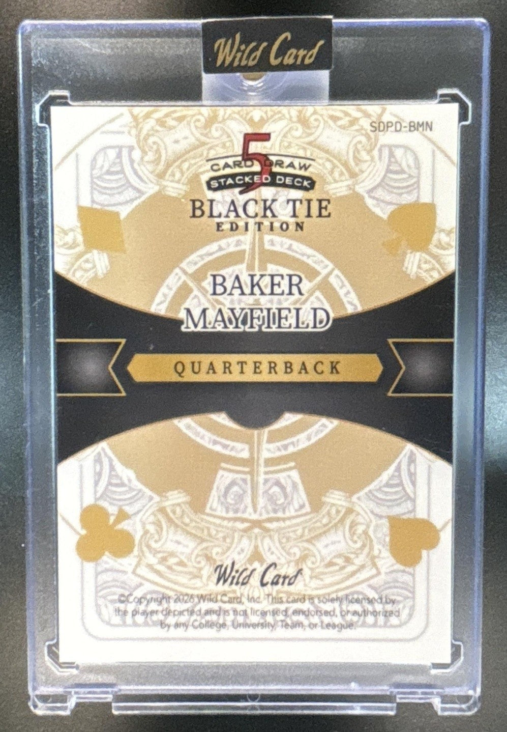2026 Wild Card 5 Card Stacked Deck Black Tie Edition Baker Mayfield /4