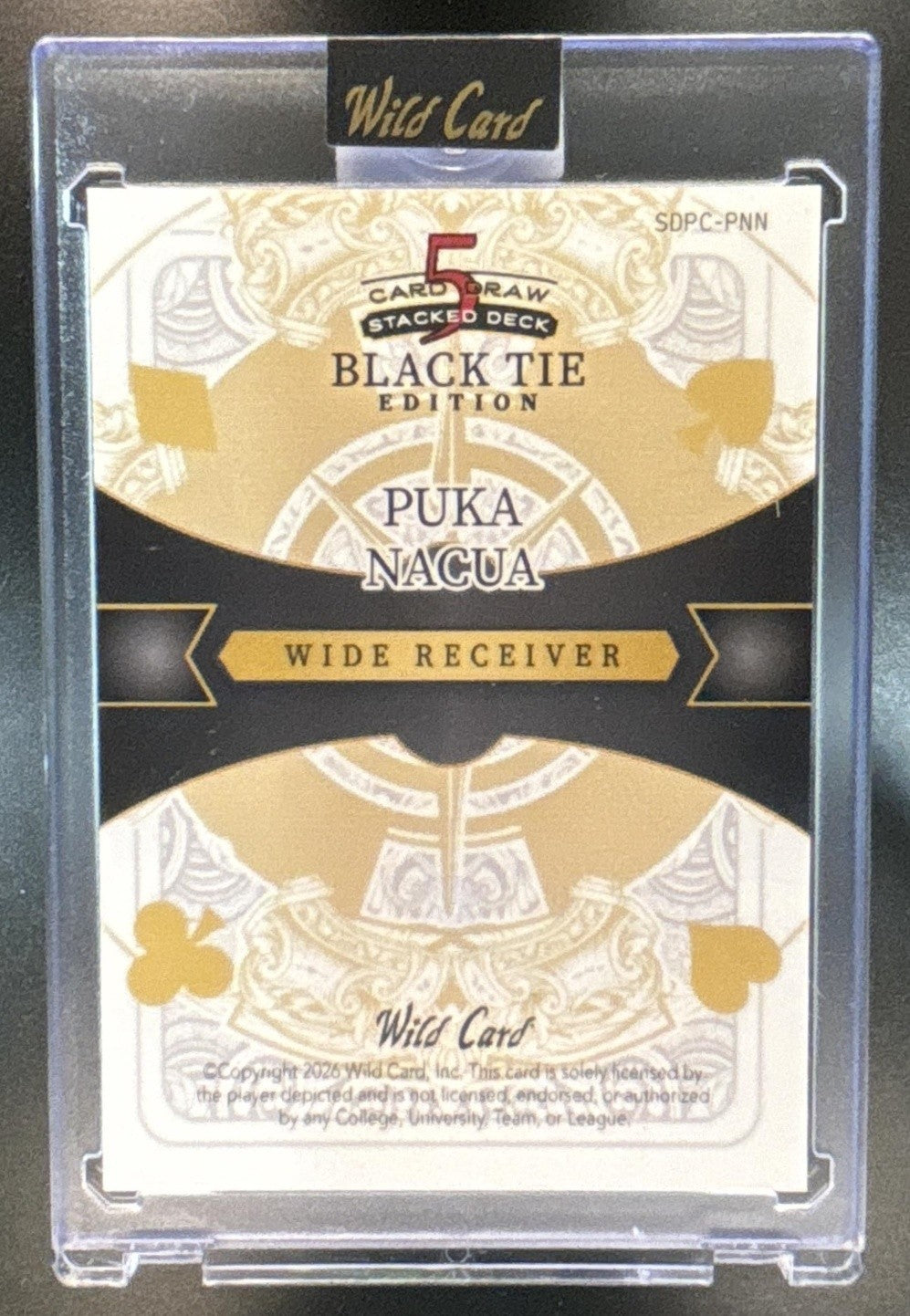 2026 Wild Card 5 Draw Stacked Deck Black Tie Edition Puka Nacua 2/2