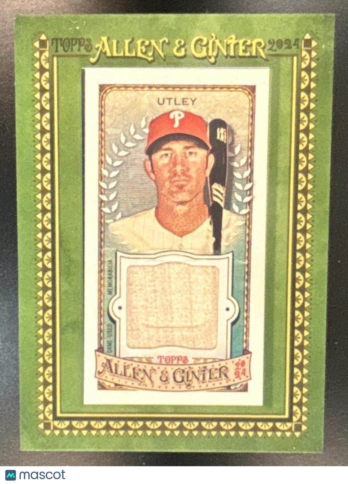 2024 Topps Allen & Ginter Chase Utley Mini Framed Relics MEM Phillies
