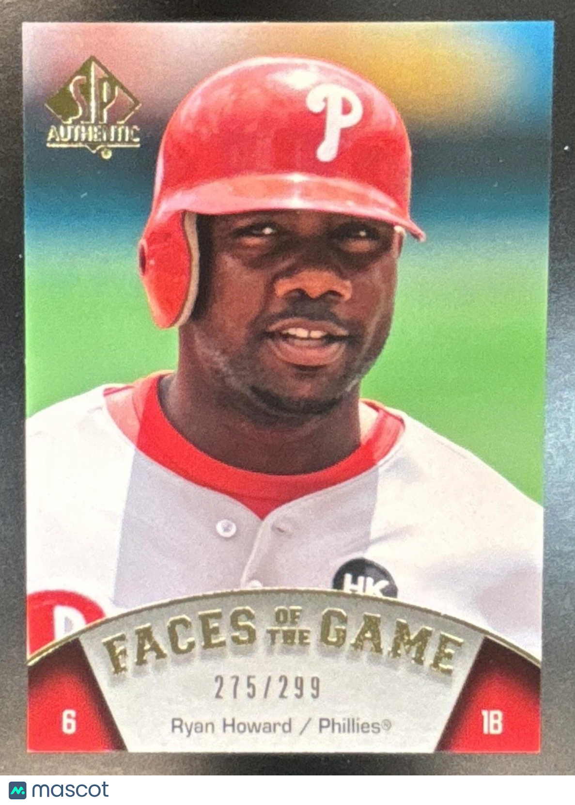 2009 SP Authentic Ryan Howard Copper /99 #199 Philadelphia Phillies