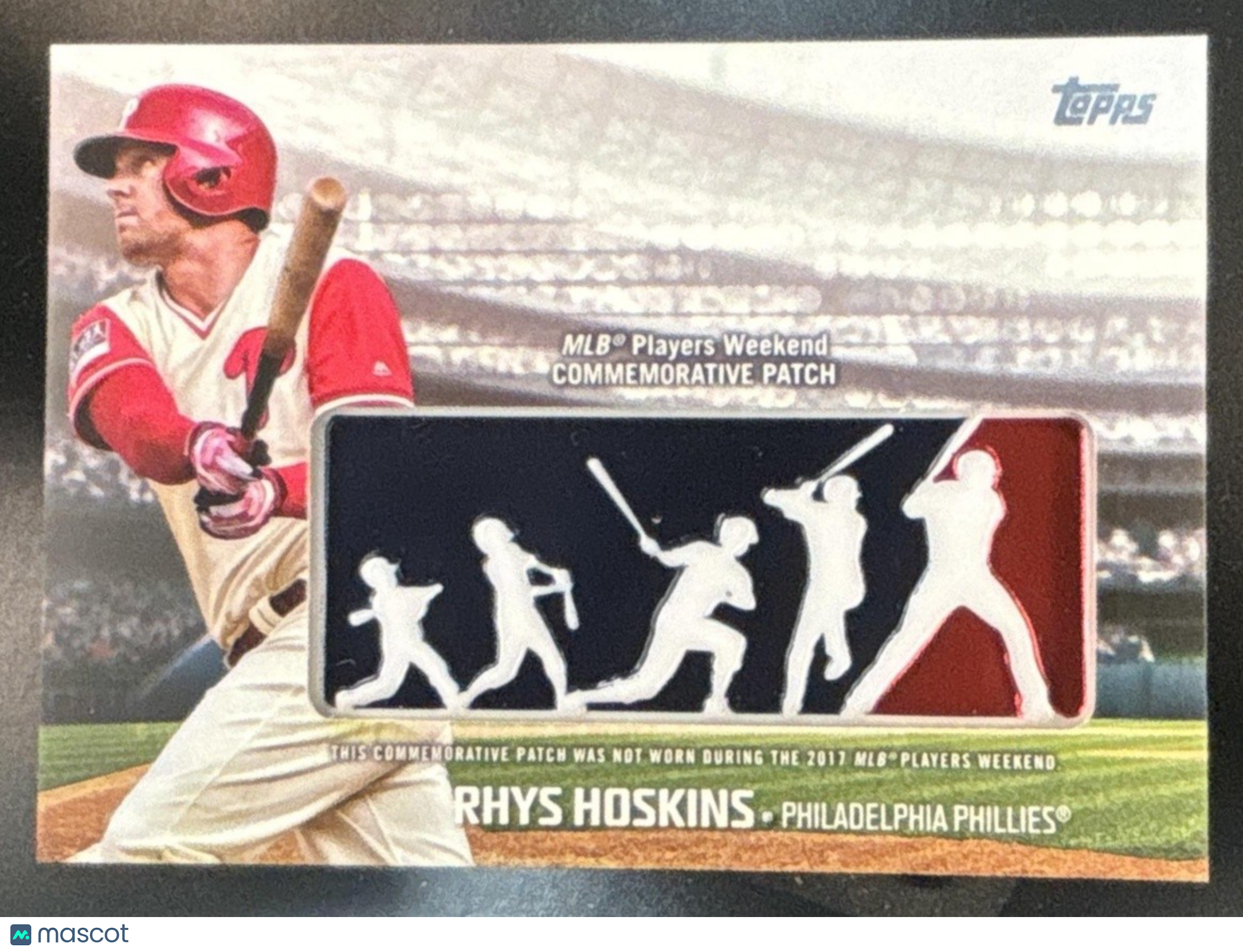 2018 Topps Rhys Hoskins Players Weekend Patch #PWP-RH RC Philadelphia Phillies