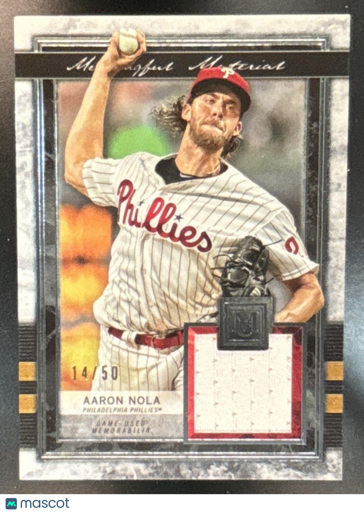 2021 Topps Museum Collection Aaron Nola Meaningful Materials /50 MEM Phillies