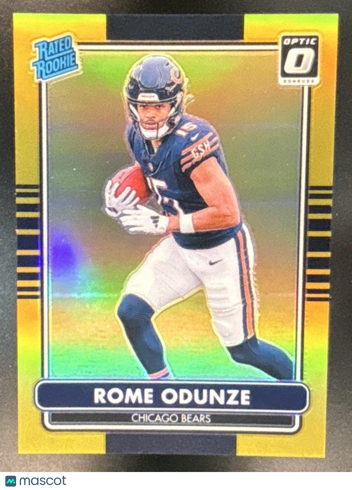 2024 Donruss Optic Rome Odunze 2014 Retro Series Gold 4/10 #11 Chicago Bears