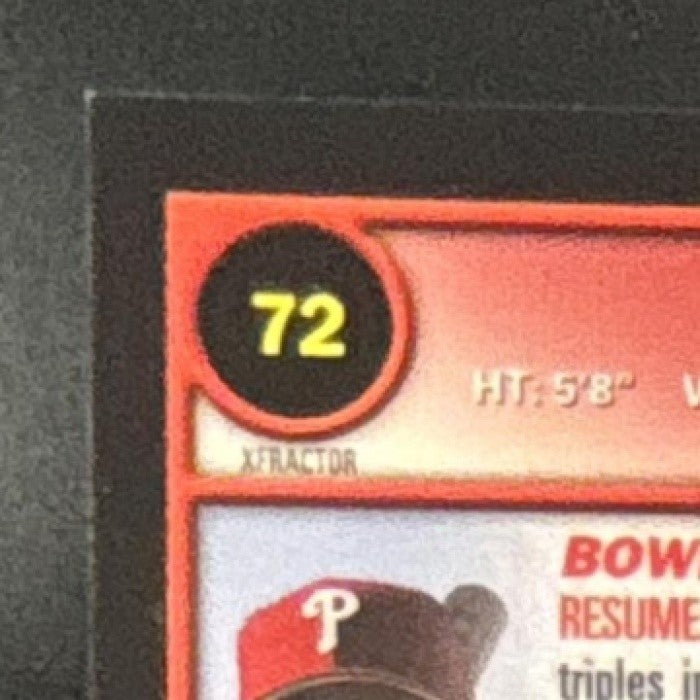 2003 Bowman Chrome Jimmy Rollins X Fractors #72 Philadelphia Phillies