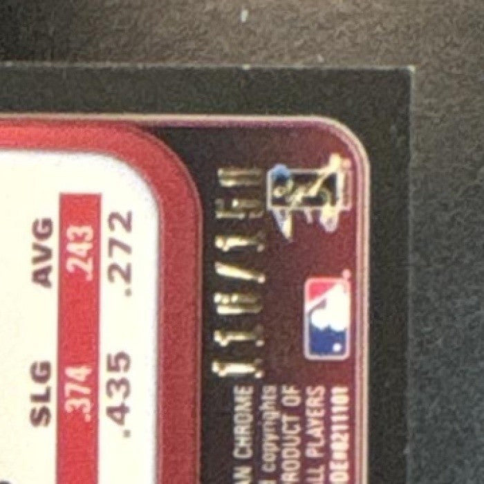 2010 Topps Chrome Jimmy Rollins Blue Refractor /199 #116 Philadelphia Phillies