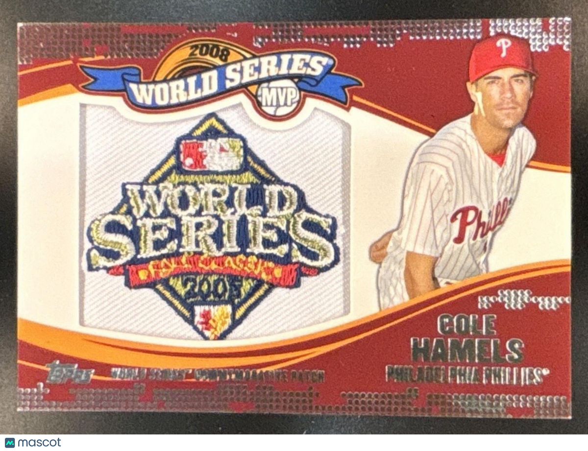 2014 Topps Update Cole Hamels World Series MVP Patches Philadelphia Phillies