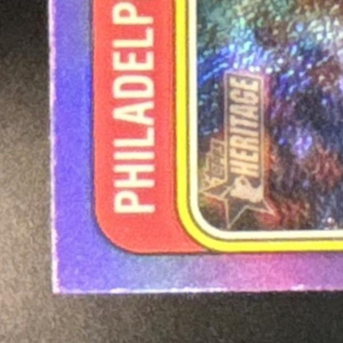 2023 Topps Heritage Bryce Harper Chrome Purple Refractor #17 Phillies