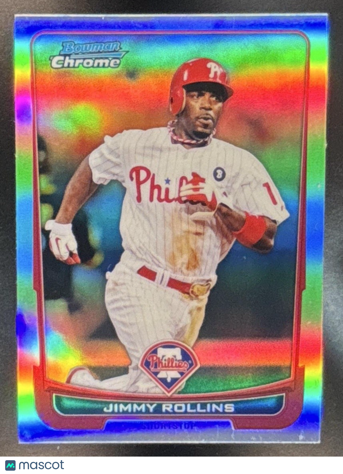 2012 Bowman Chrome Jimmy Rollins Refractor #65 Philadelphia Phillies