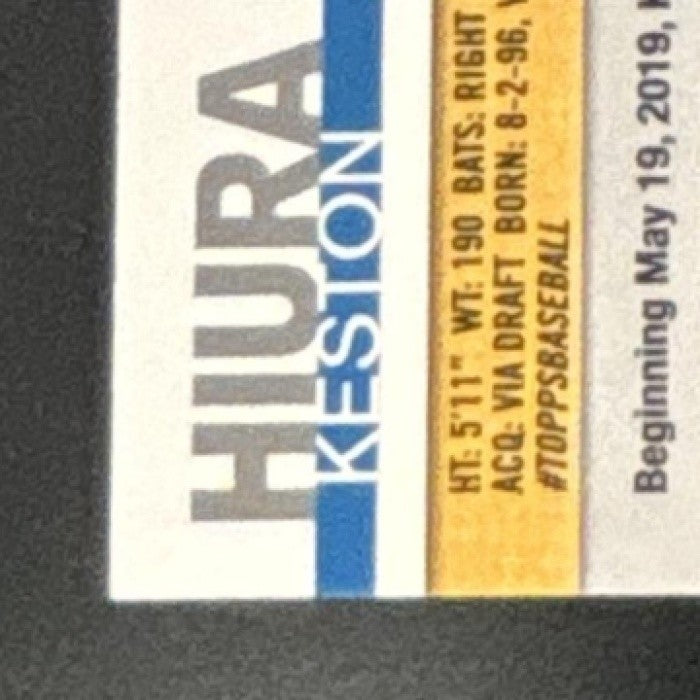 2019 Topps Update Keston Hiura Hand At Helmet SP #US150 RC Milwaukee Brewers