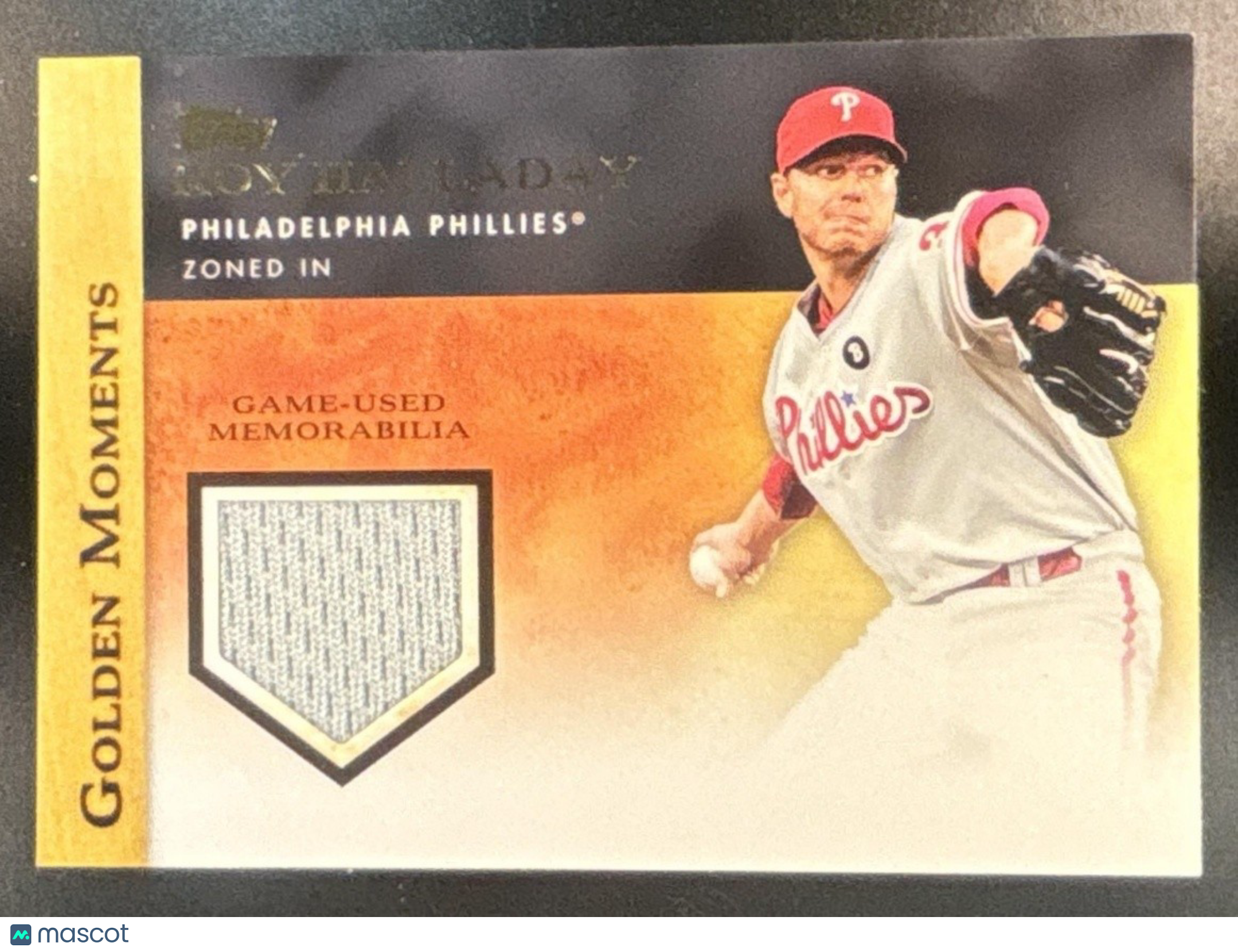 2012 Topps Roy Halladay Golden Moments Relics #GMR-RH MEM Philadelphia Phillies