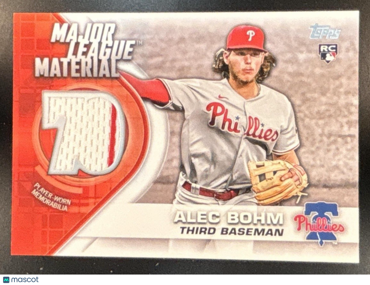 2021 Topps Update Alec Bohm Major League Material Relics MEM RC Phillies