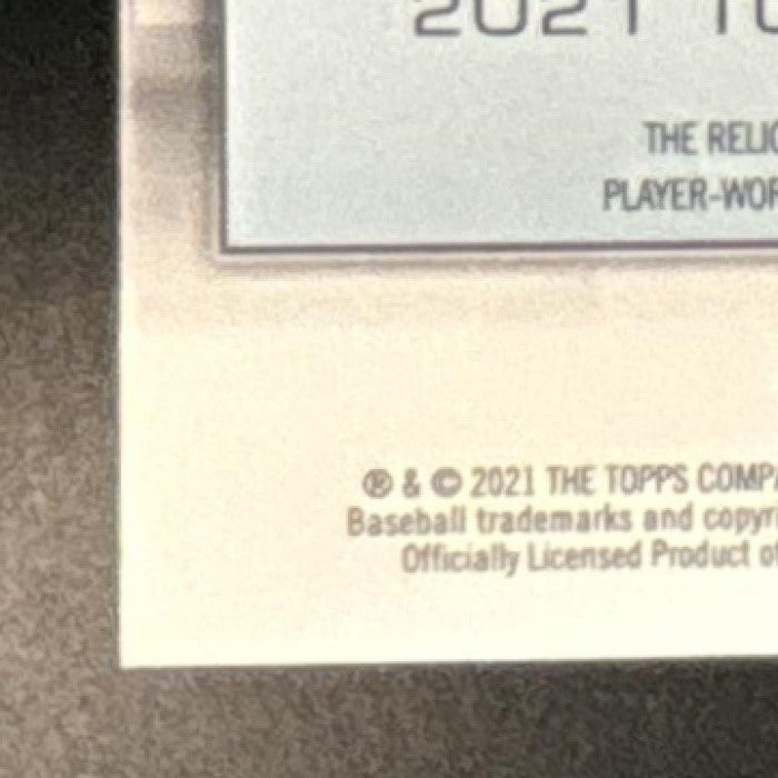 2021 Topps Update Alec Bohm Major League Material Relics MEM RC Phillies