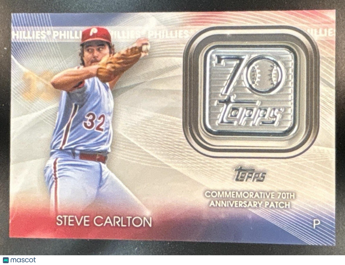 2021 Topps Steve Carlton 70th Anniversary Logo Patch Series 1 Phillies