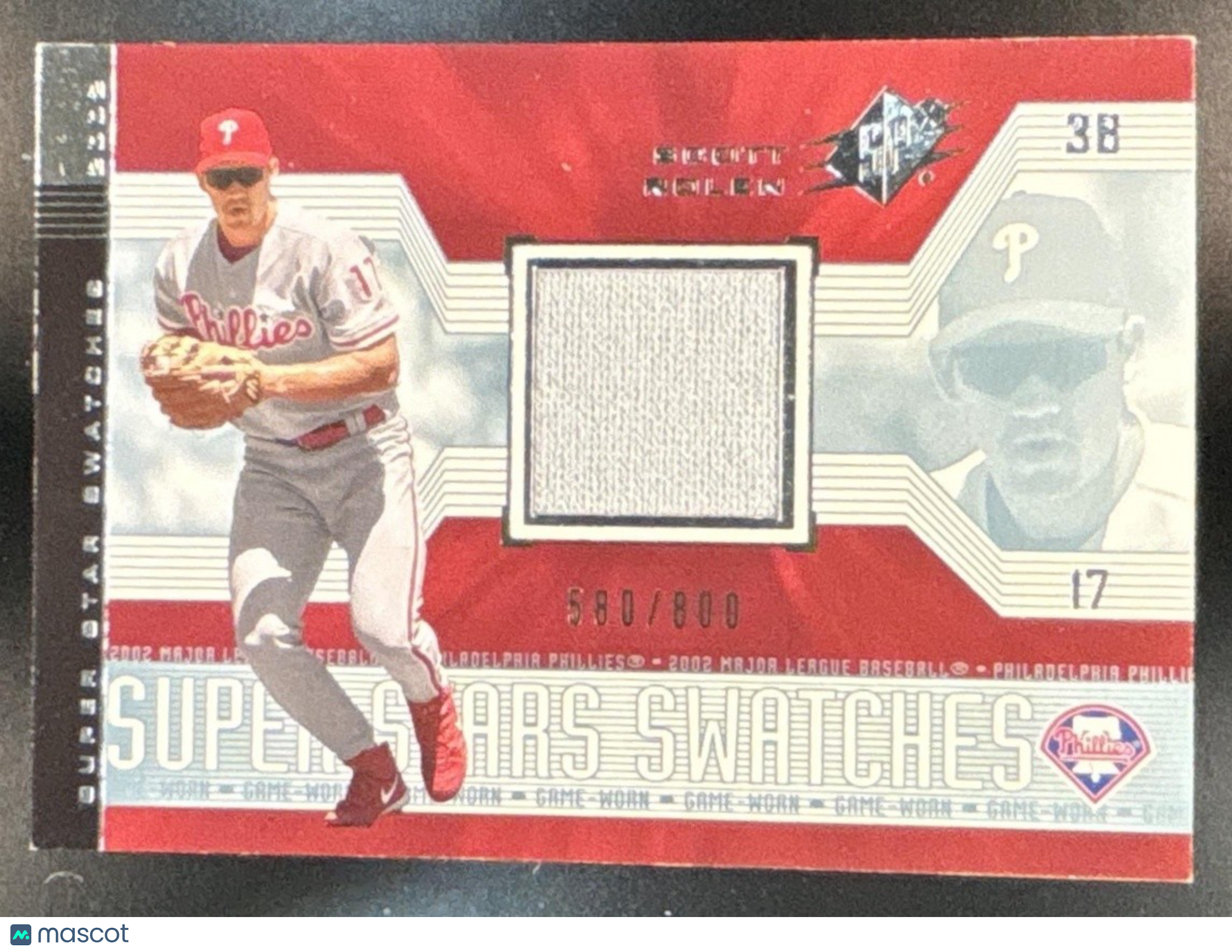 2002 SPx Scott Rolen /800 #176 MEM Philadelphia Phillies
