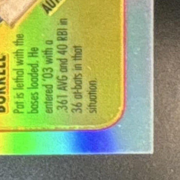2003 Topps Chrome Pat Burrell Red Backs Relics Refractor Philadelphia Phillies