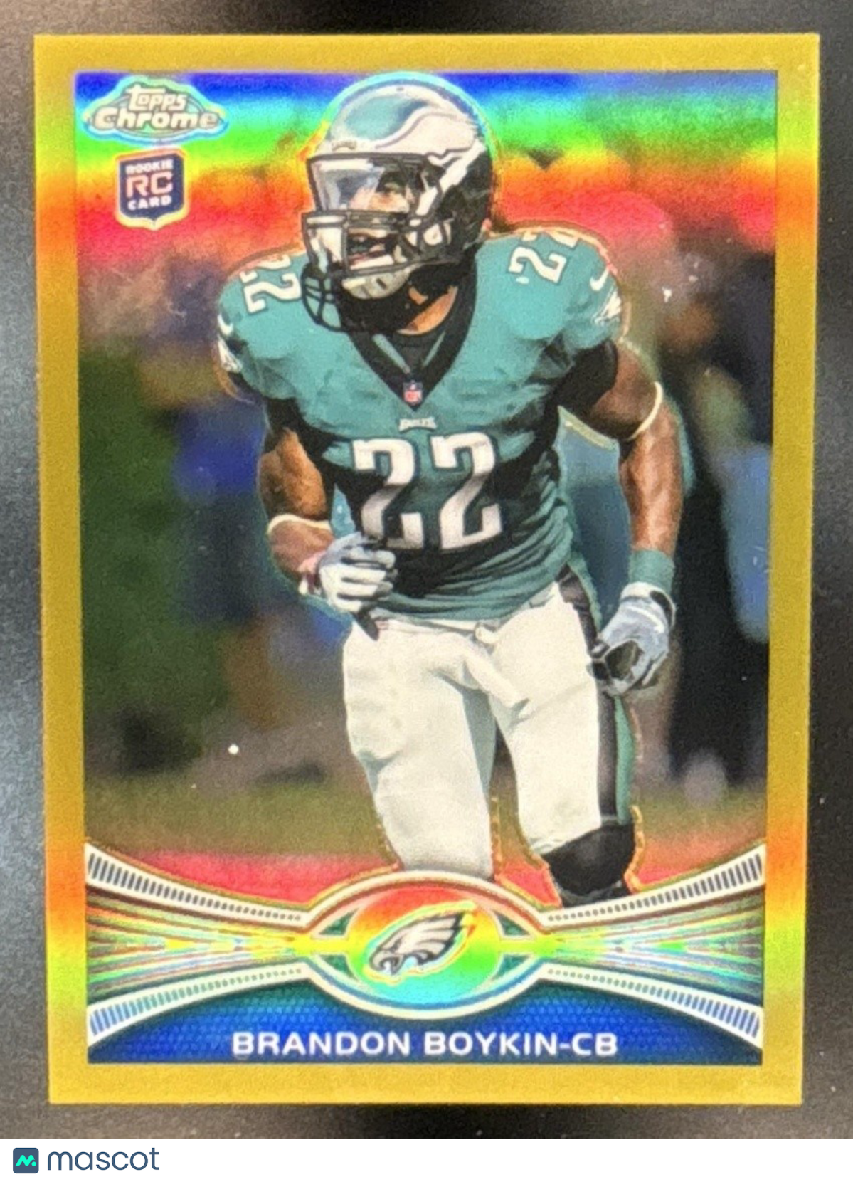 2012 Topps Chrome Brandon Boykin Gold Refractor /50 #36 RC Philadelphia Eagles