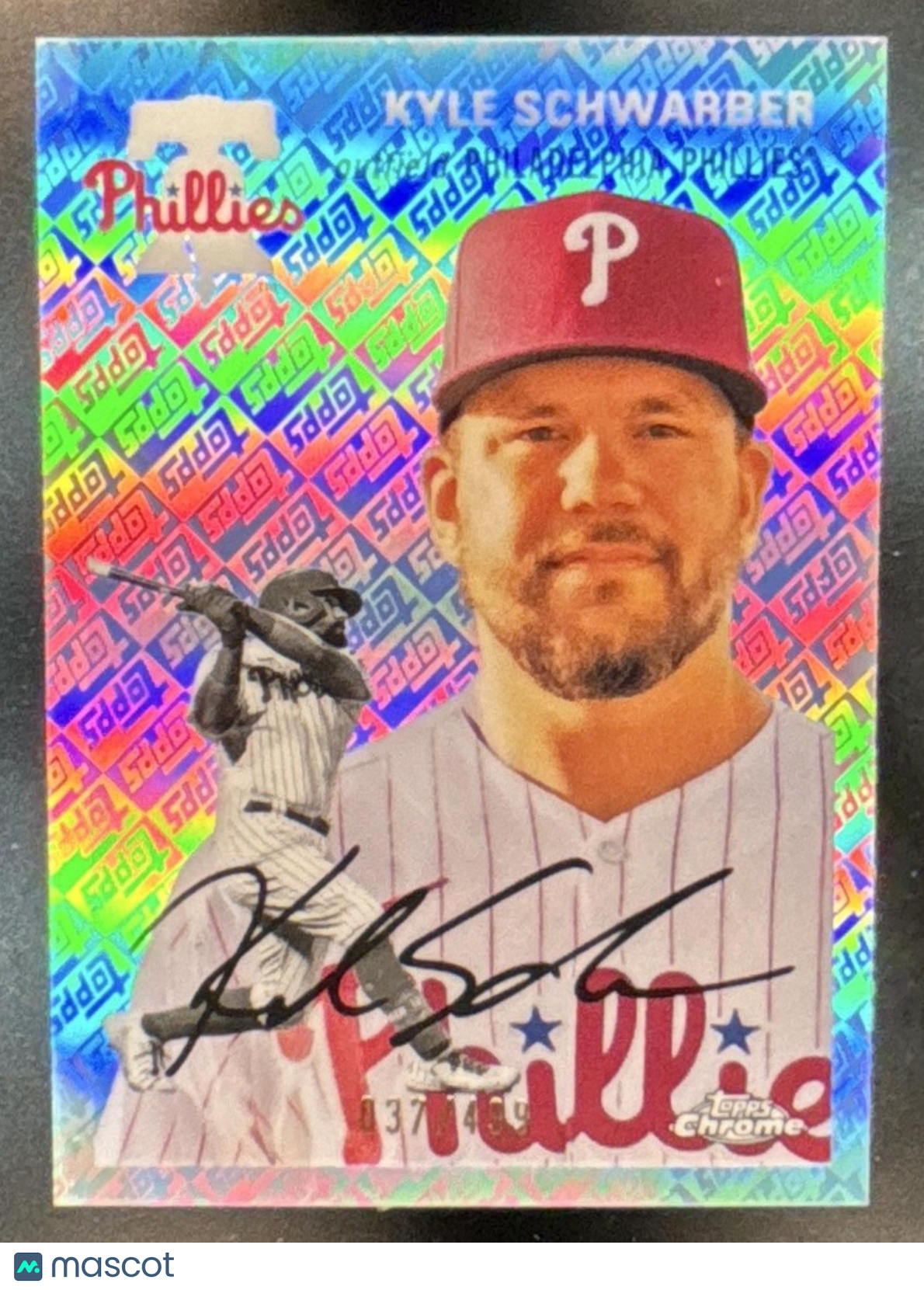 2023 Topps Chrome Platinum Anniversary Kyle Schwarber Refractor /499 #368