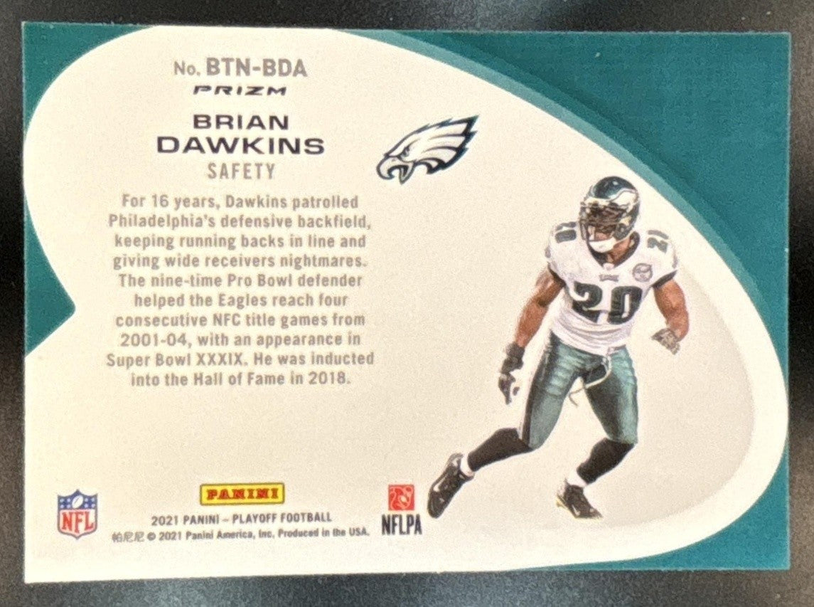 2021 Panini Playoff Brian Dawkins Behind the Numbers BTN-BDA Philadelphia Eagles