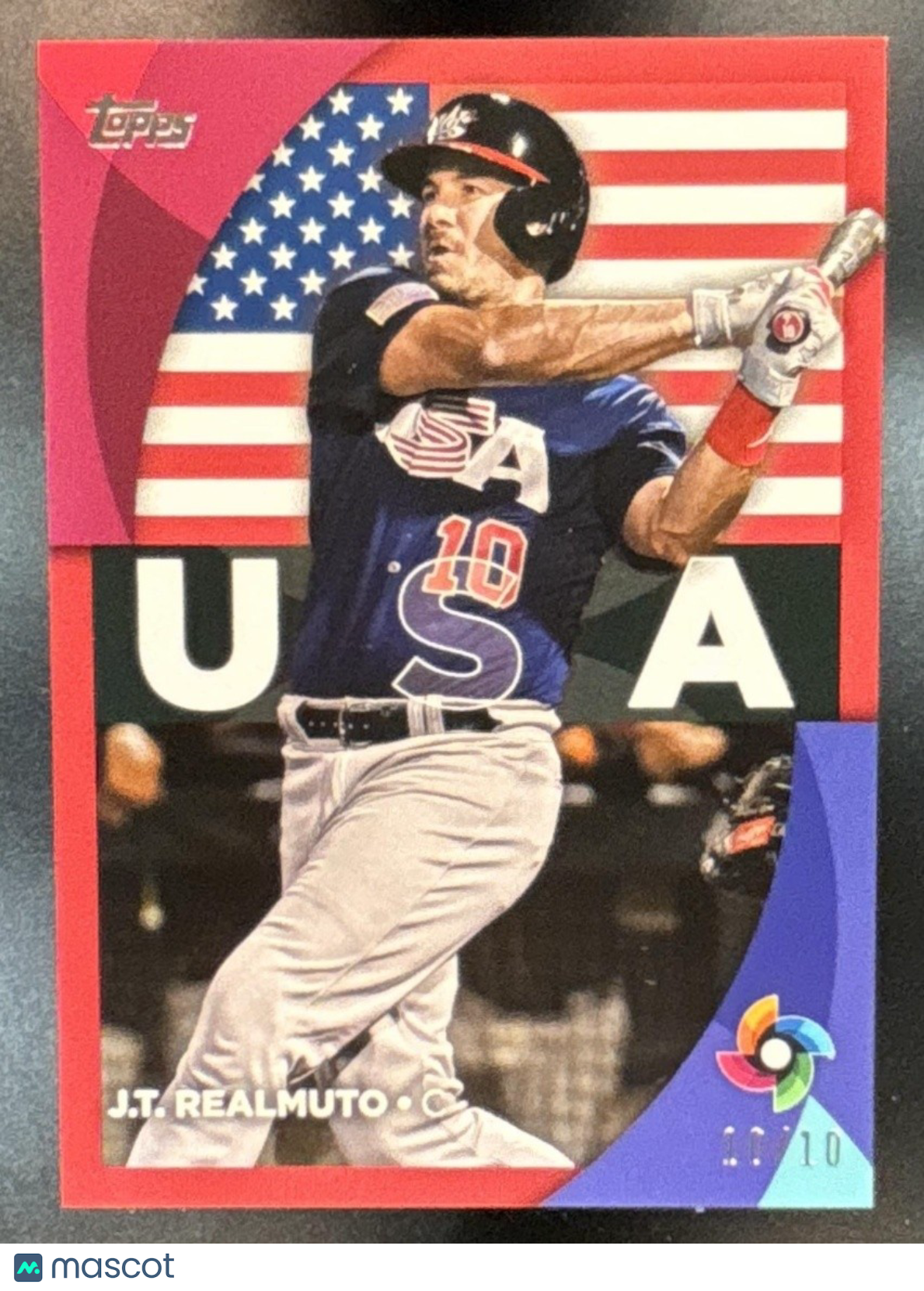 2023 Topps J.T. Realmuto World Baseball Classic Stars Red 10/10 #WBC-32
