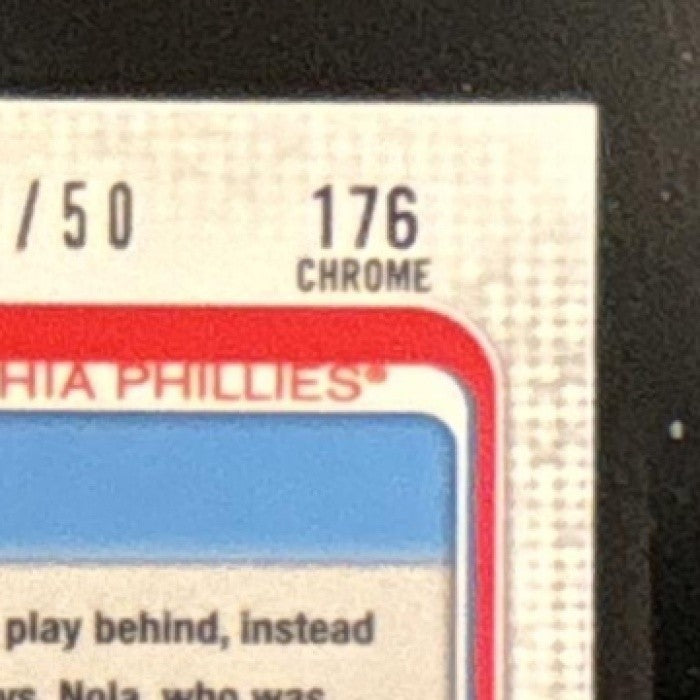 2019 Topps Chrome Aaron Nola Gold Refractor 42/50 #176 Philadelphia Phillies