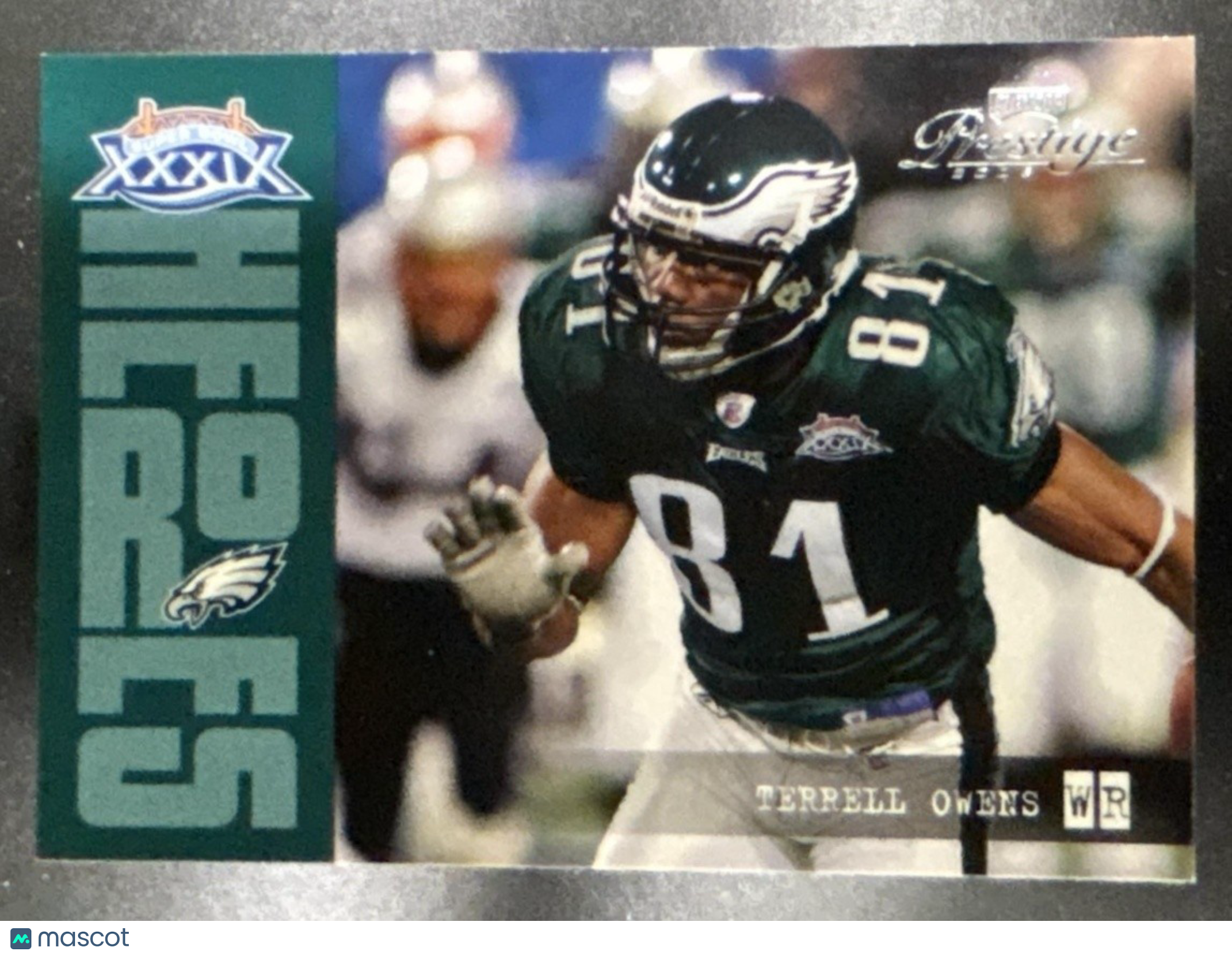 2005 Playoff Prestige Terrell Owens Super Bowl Heroes Eagles