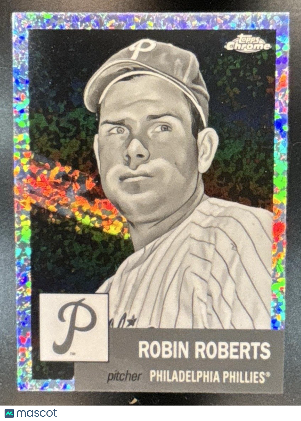 2022 Topps Chrome Platinum Anniversary Robin Robert Black and White Mini Diamond