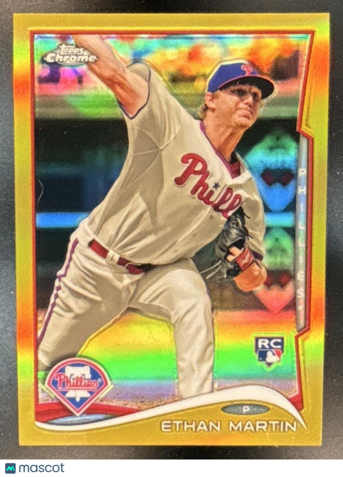 2014 Topps Chrome Ethan Martin Gold Refractor 33/50 #128 RC Phillies