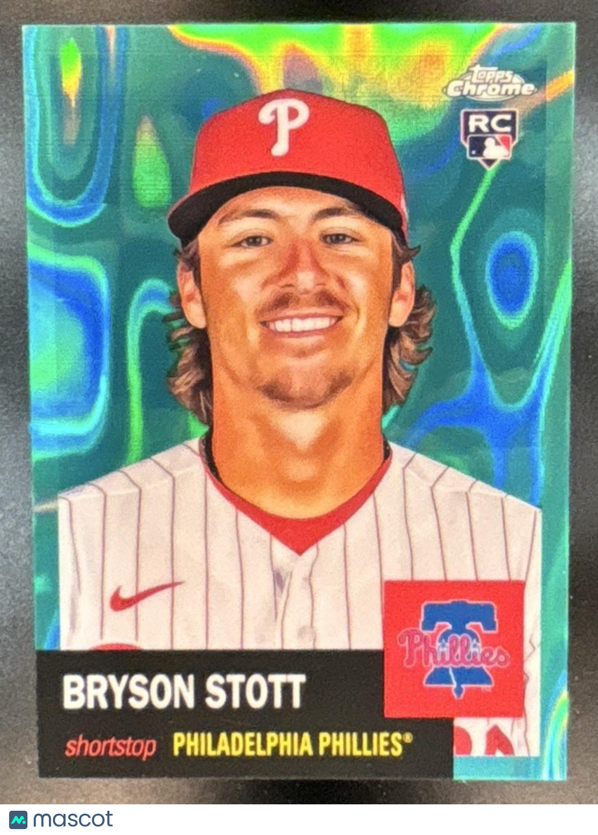 2022 Topps Chrome Platinum Anniversary Bryson Stott Aqua Lava /299 #79 RC