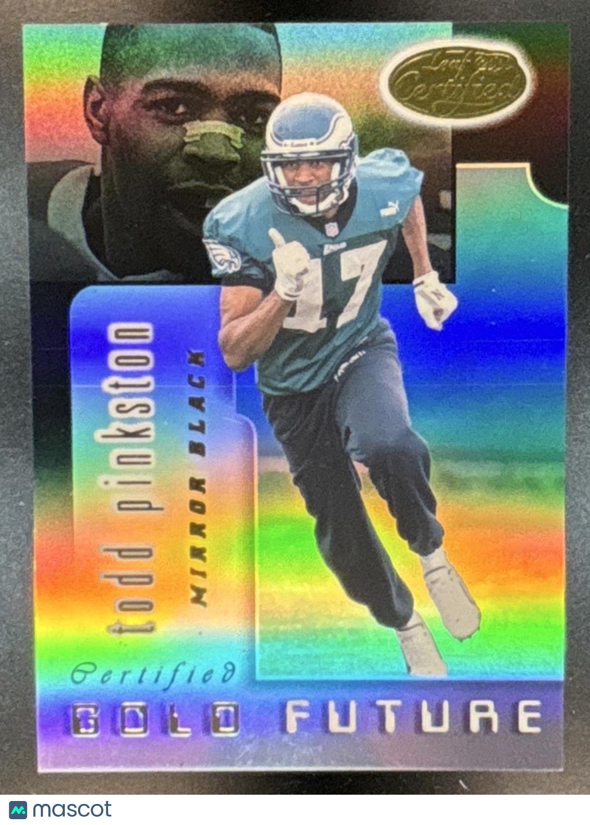 2000 Leaf Certified Todd Pinkston Gold Future #CGF 15 RC Philadelphia Eagles