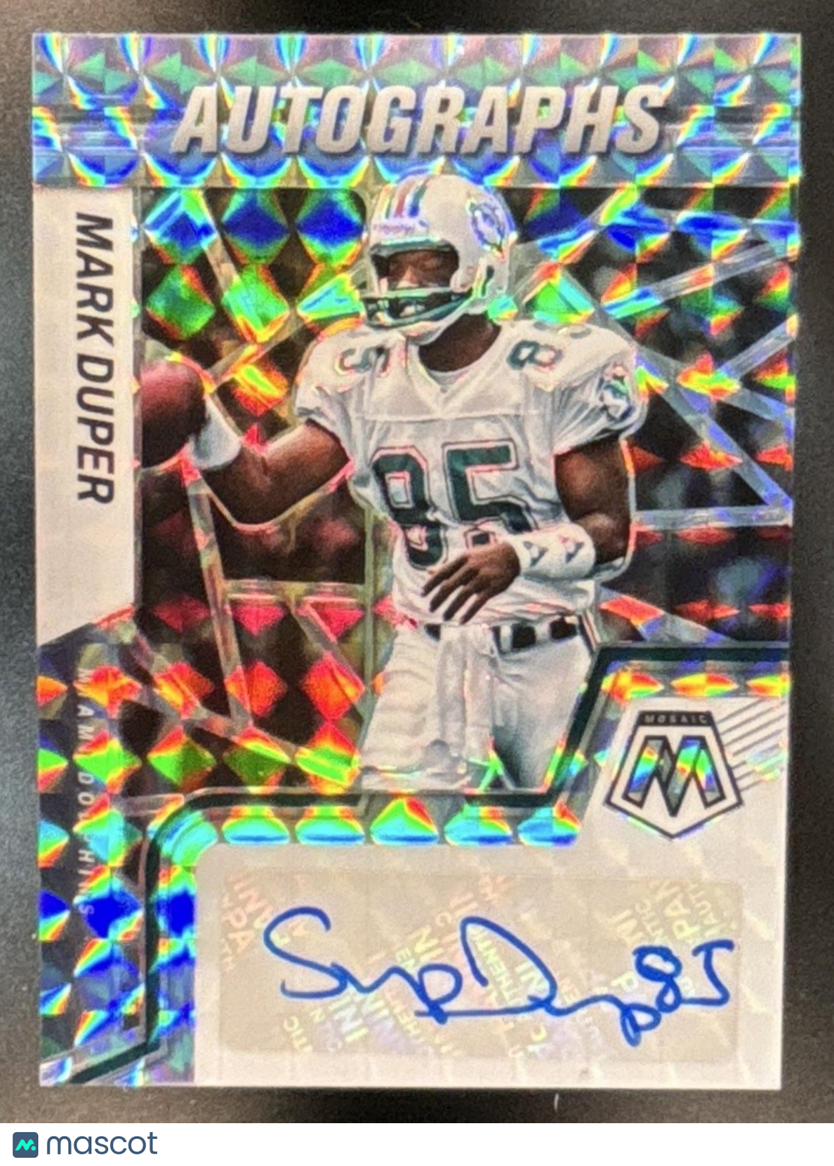 2022 Panini Mosaic Mark Duper Auto Mosaic Prizm #AM-MD Miami Dolphins