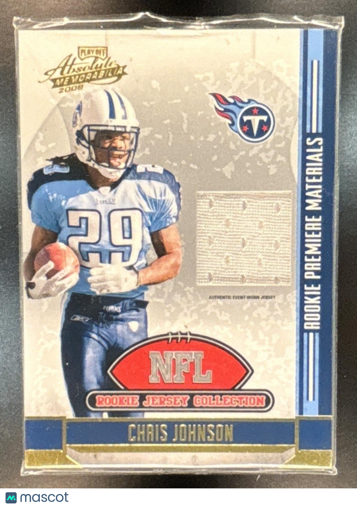 2008 Playoff Contenders Absolute Memorabilia Chris Johnson Jersey Collection RC