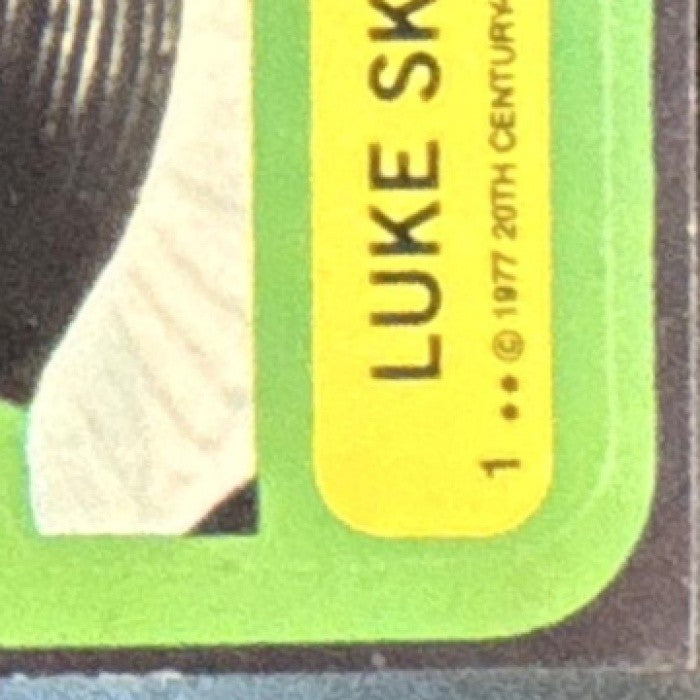 1977 Topps Star War Luke Skywalker Stickers #1