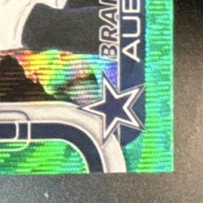 2025 Topps Chrome Brandon Aubrey Green Wave Refractor /99 #81 Dallas Cowboys