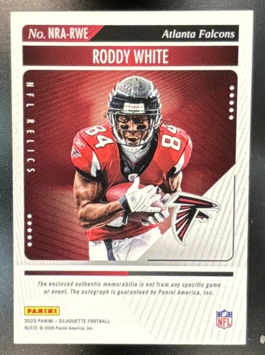 2025 Panini Silhouette Roddy White NFL Relic Auto Bronze /99 MEM Atlanta Falcons