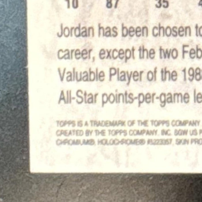 1997-98 Topps Michael Jordan Rock Stars #RS1 Chicago Bulls