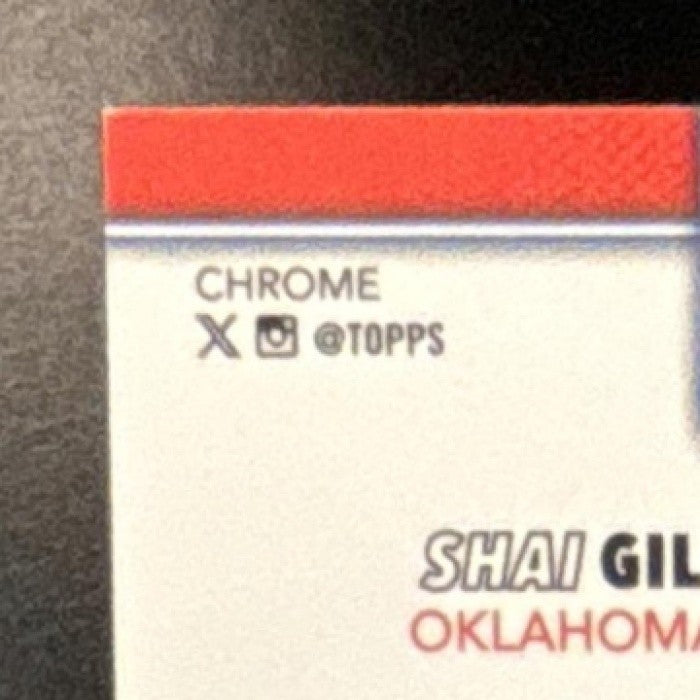 2025-26 Topps Chrome Shai Gilgeous-Alexander Red, White & Blue #141 Thunder