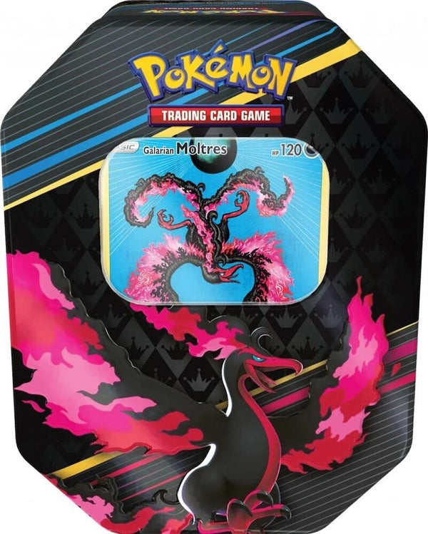 Crown Zenith Tin [Galarian Moltres] Crown Zenith (CRZ) 4 Pokemon Booster Packs