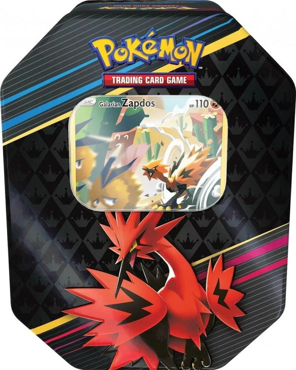 Crown Zenith Tin  [Galarian Zapdos] Crown Zenith (CRZ) 4 Pokemon Booster Packs