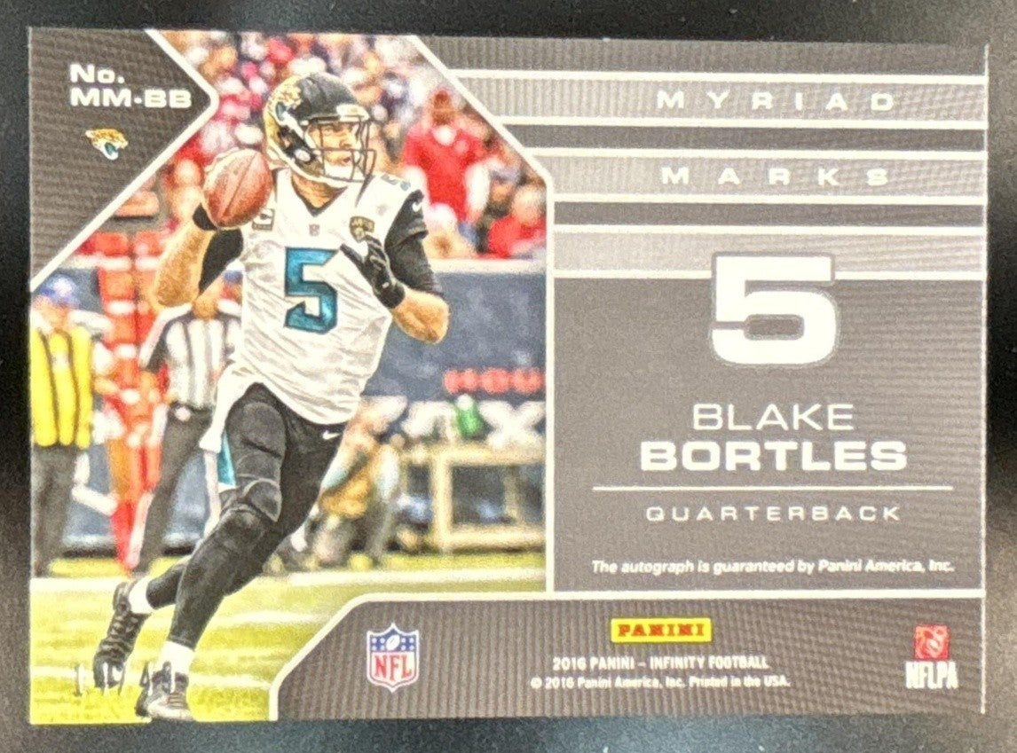 2016 Panini Infinity Blake Bortles Myriad Marks /49 Auto Jacksonville Jaguars