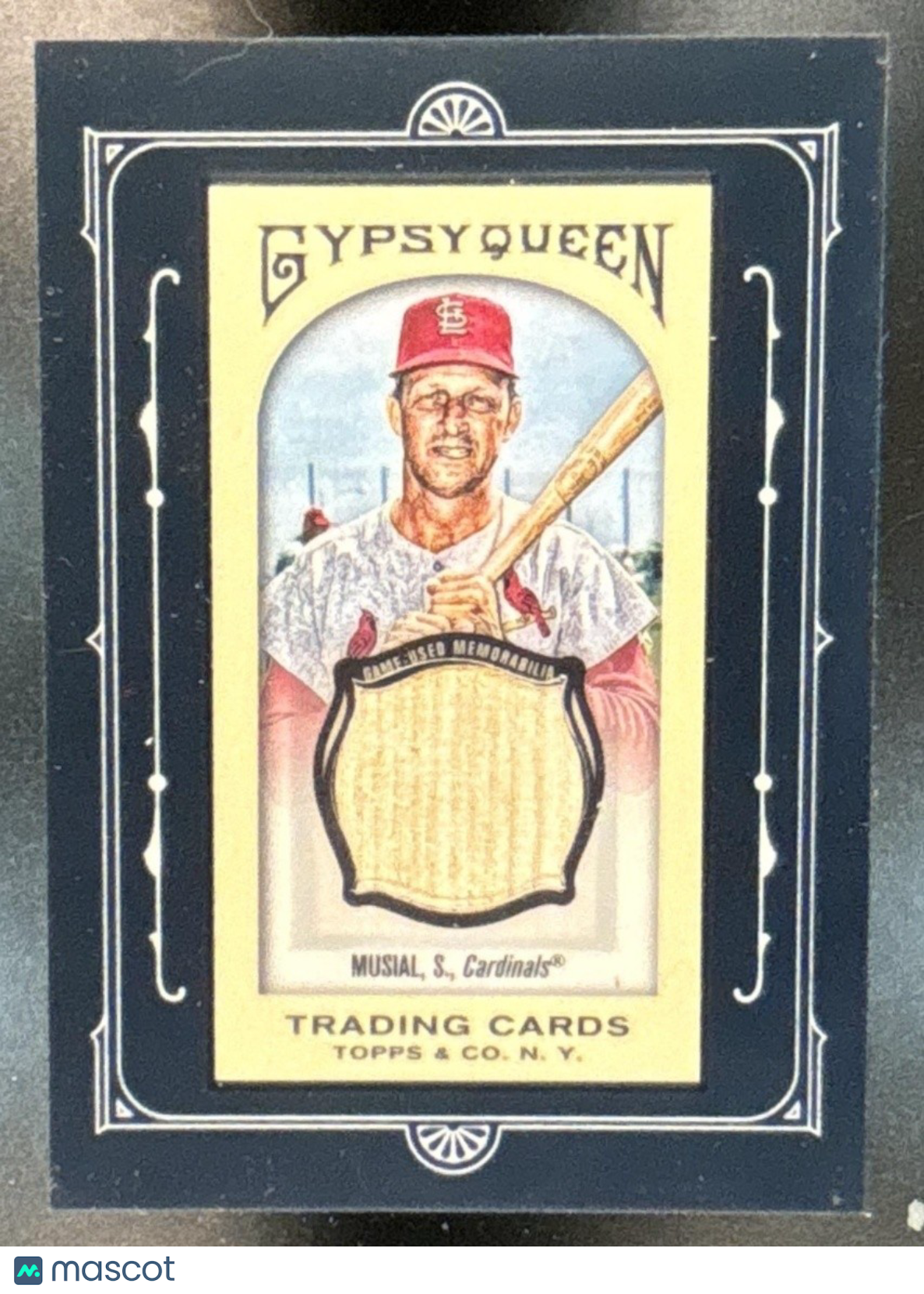 2011 Topps Gypsy Queen Stan Musial Framed Mini Relics St. Louis Cardinals