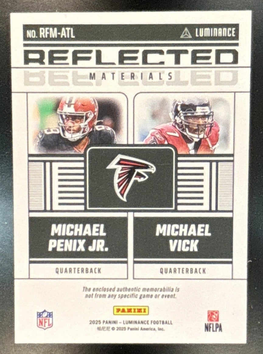 2025 Panini Luminance Michael Vick Penix Jr. Reflected Materials Atlanta Falcons