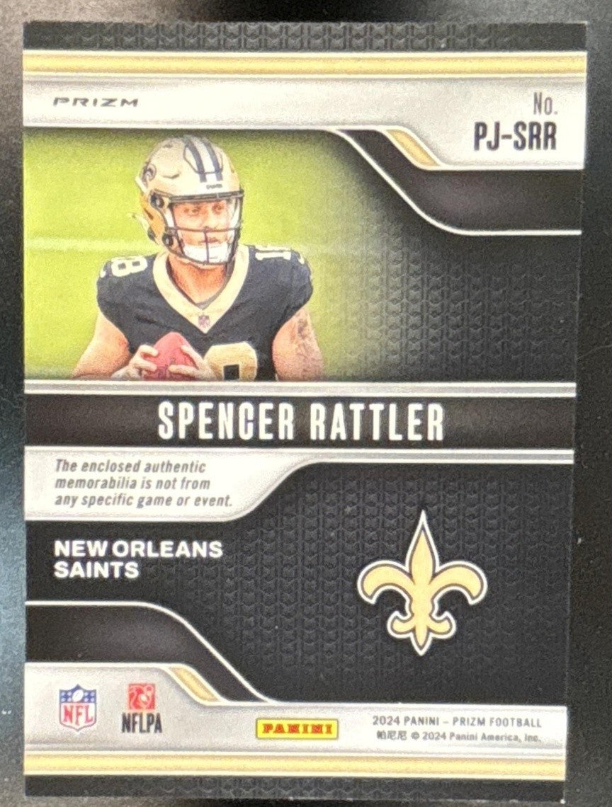 2024 Panini Prizm Spencer Rattler Premier Jerseys MEM RC New Orleans Saints