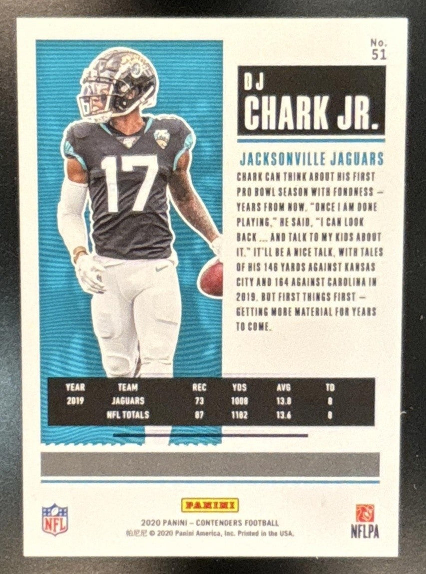 2020 Panini Contenders DJ Chark Jr. Playoff Ticket /199 #51 Season Jaguars