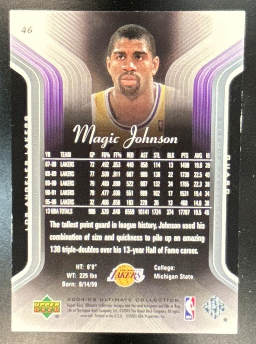 2004-05 Upper Deck Ultimate Collection Magic Johnson /750 #46 Los Angeles Lakers
