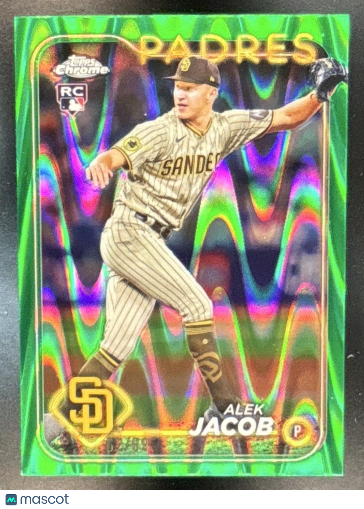 2024 Topps Chrome Update Alek Jacob Green RayWave /99 #USC129 RC Padres
