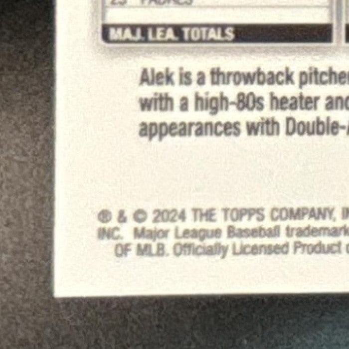 2024 Topps Chrome Update Alek Jacob Green RayWave /99 #USC129 RC Padres